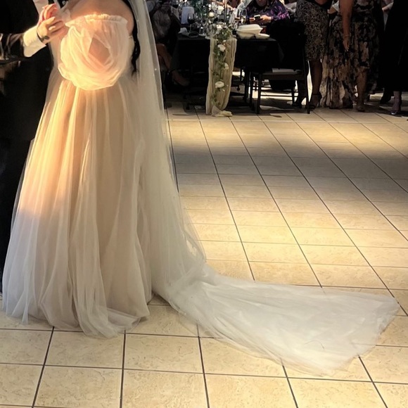 Plus size wedding dress bridal size 22 ( pant size 18) - Picture 4 of 4